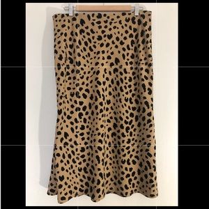 Cheetah midi skirt